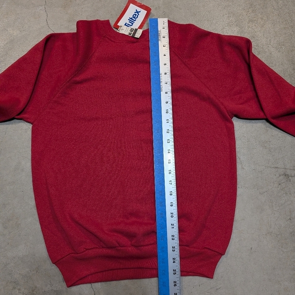 VTG 80s-90s Deadstock Tultex Sweatshirt Mens M Red Blank - Picture 6 of 7